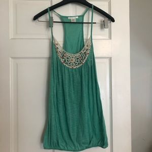 CharlotteRusse Tank Top with lace bead detail